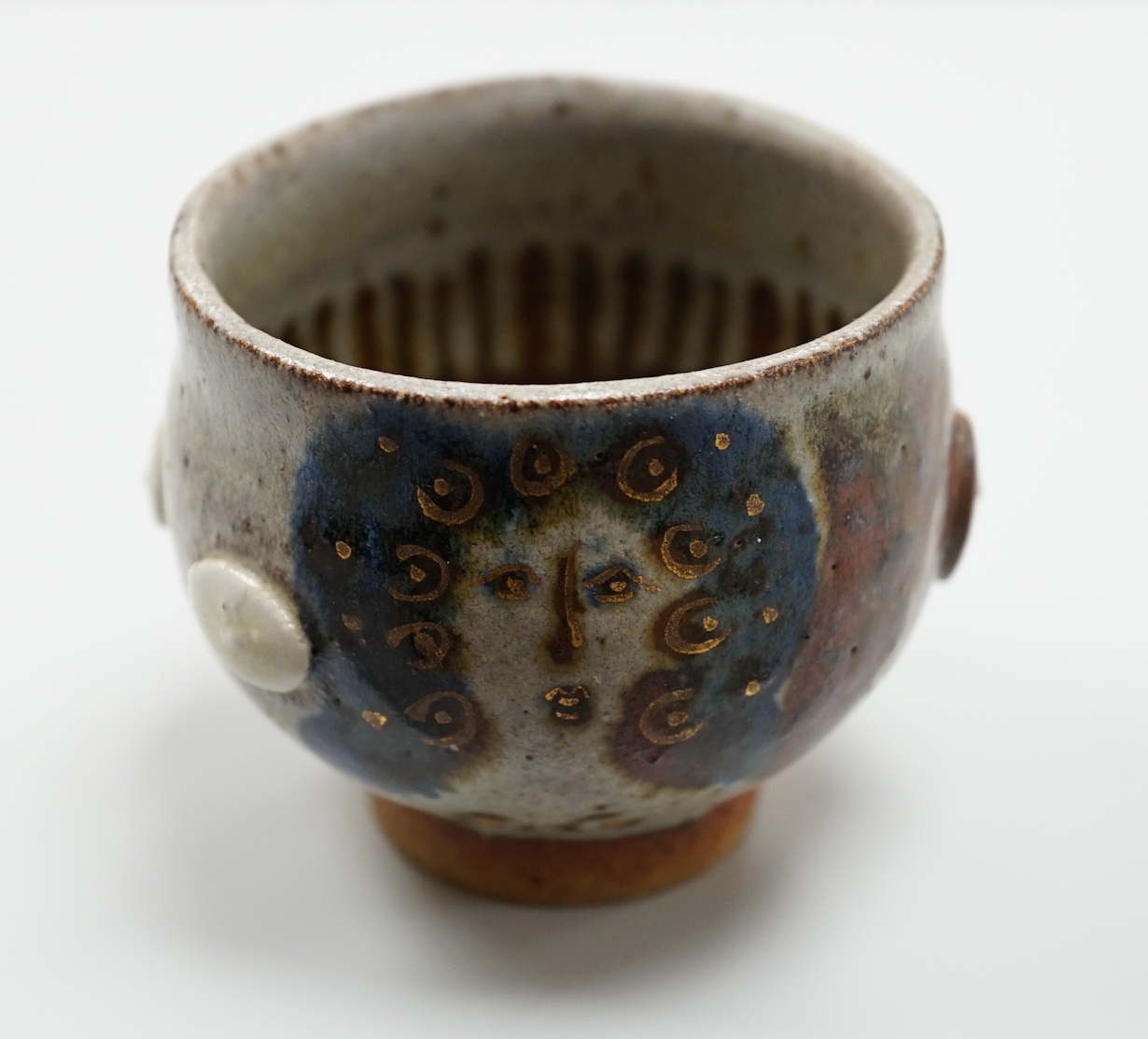 Eric James Mellon (1925-2014) - a studio pottery tea bowl no.7979, 7cm tall